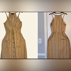 Yellow midi dress size M